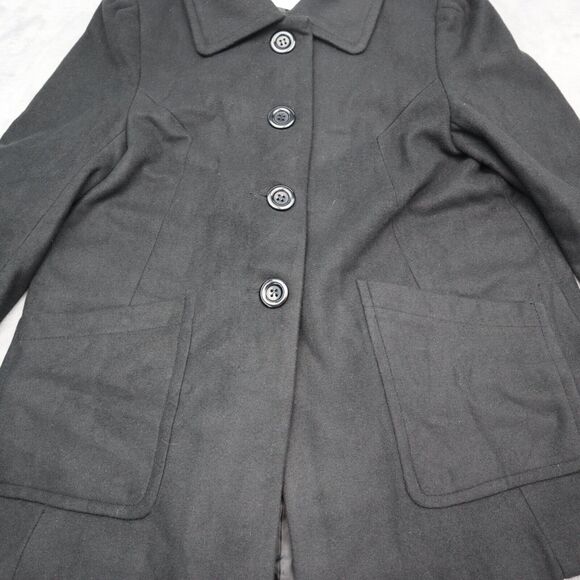 Ambiance Apparel Jacket Womens S Black Plain Long Sleeve Button Down Collared - Picture 12 of 16